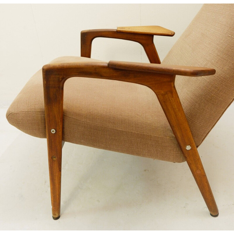 Pair of Vintage Teak Armchairs by Yngve Ekström Ruster, Scandinavian 1960s