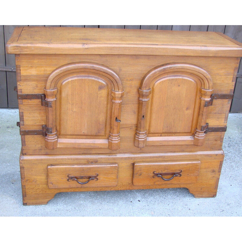 Vintage oakwood highboard, 1950