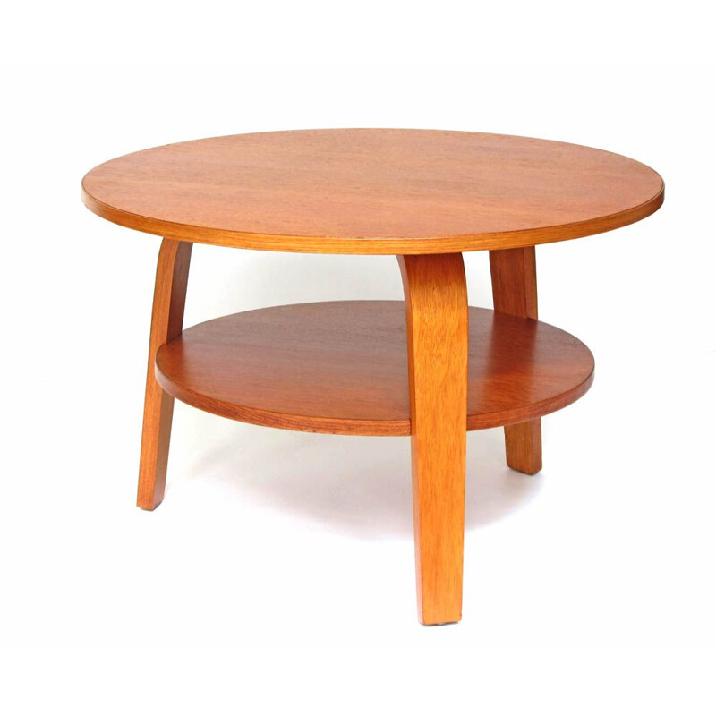 Vintage oak plywood coffee table by Cees Braakman for Pastoe