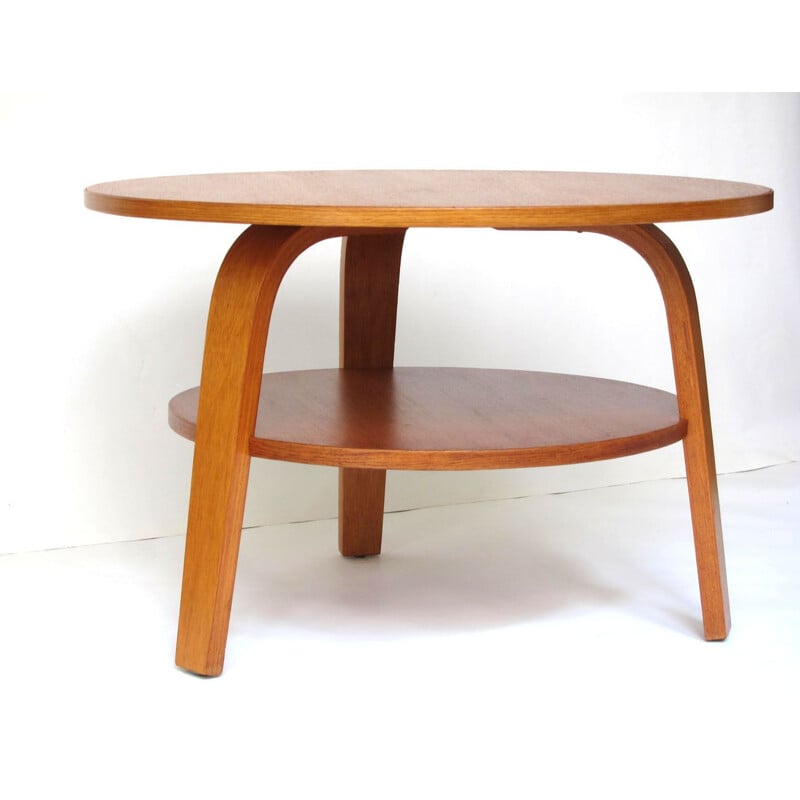 Vintage oak plywood coffee table by Cees Braakman for Pastoe