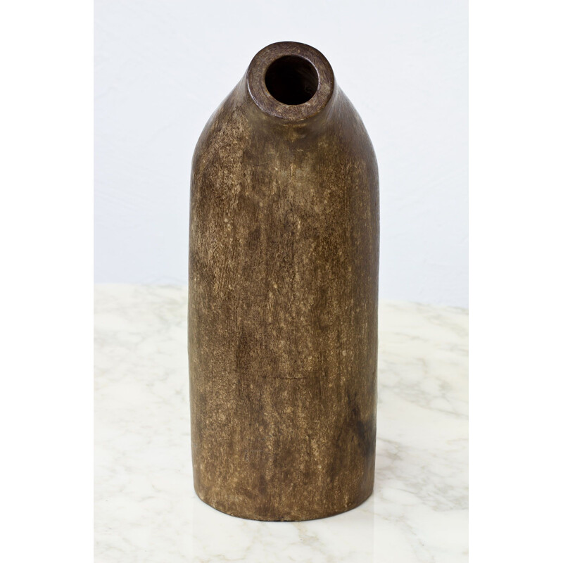 Vintage Salt Glazed Stoneware Vase, Swedish 1940s