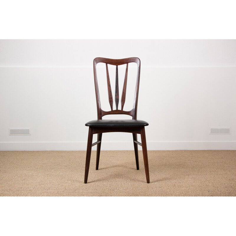 Series of 4 vintage chairs in Rio rosewood, Ingrid model by Niels Koefoed Danes 1960