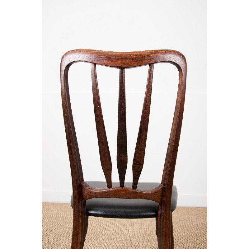 Series of 4 vintage chairs in Rio rosewood, Ingrid model by Niels Koefoed Danes 1960