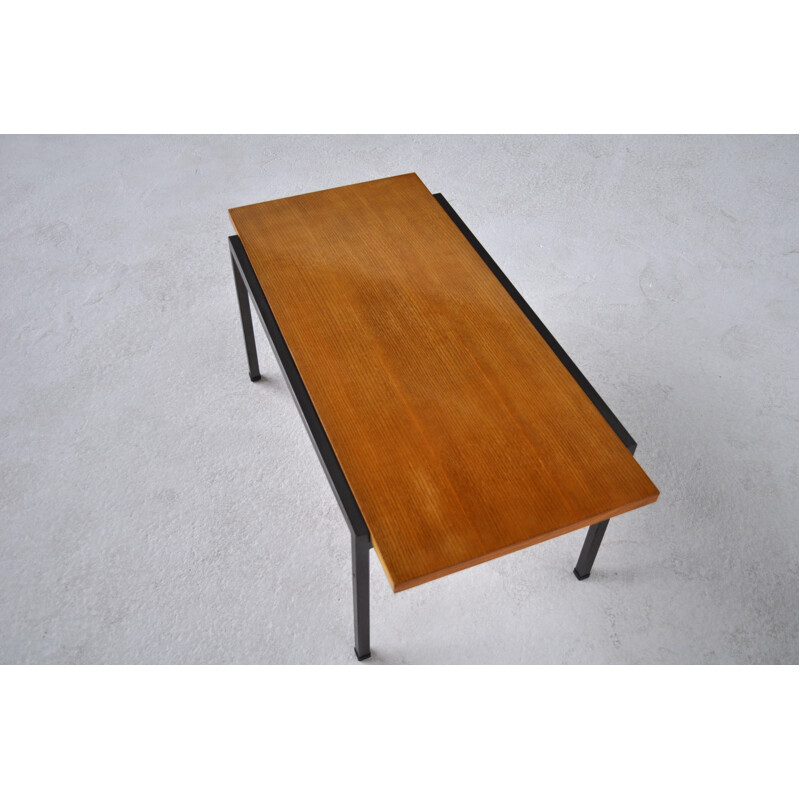 Table basse EFA en frêne et métal, Georges FRYDMAN - 1960