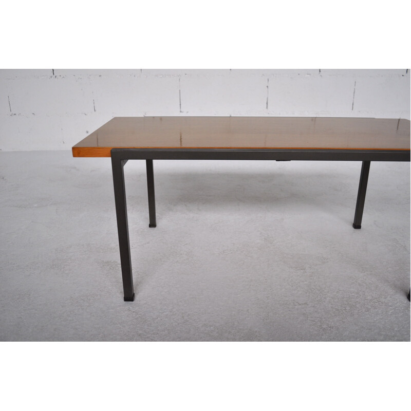 EFA metal and ash coffee table, Georges FRYDMAN - 1960s