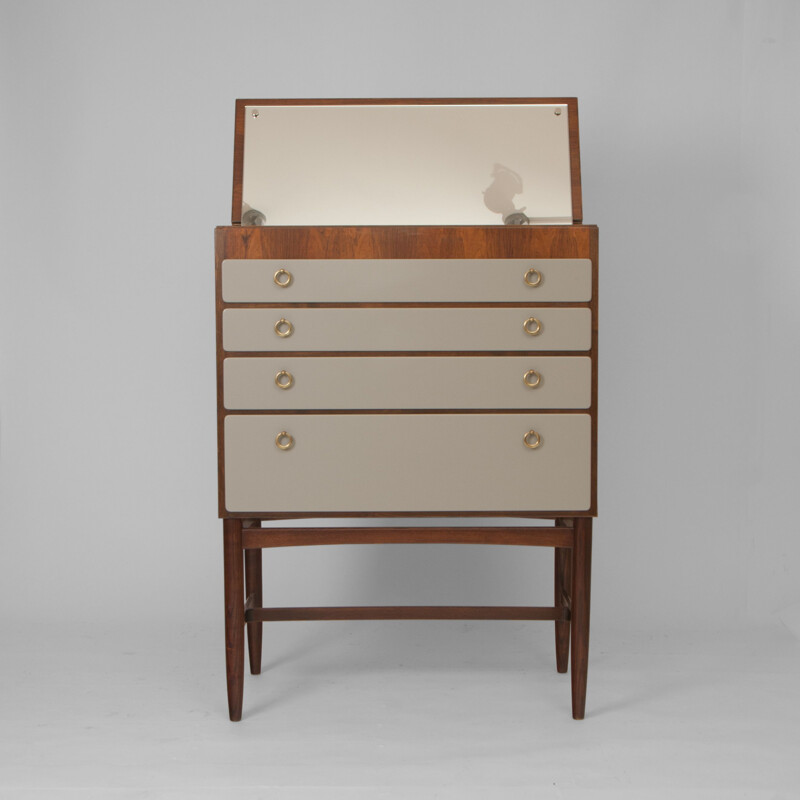 Commode vintage à miroir suédoise 1940