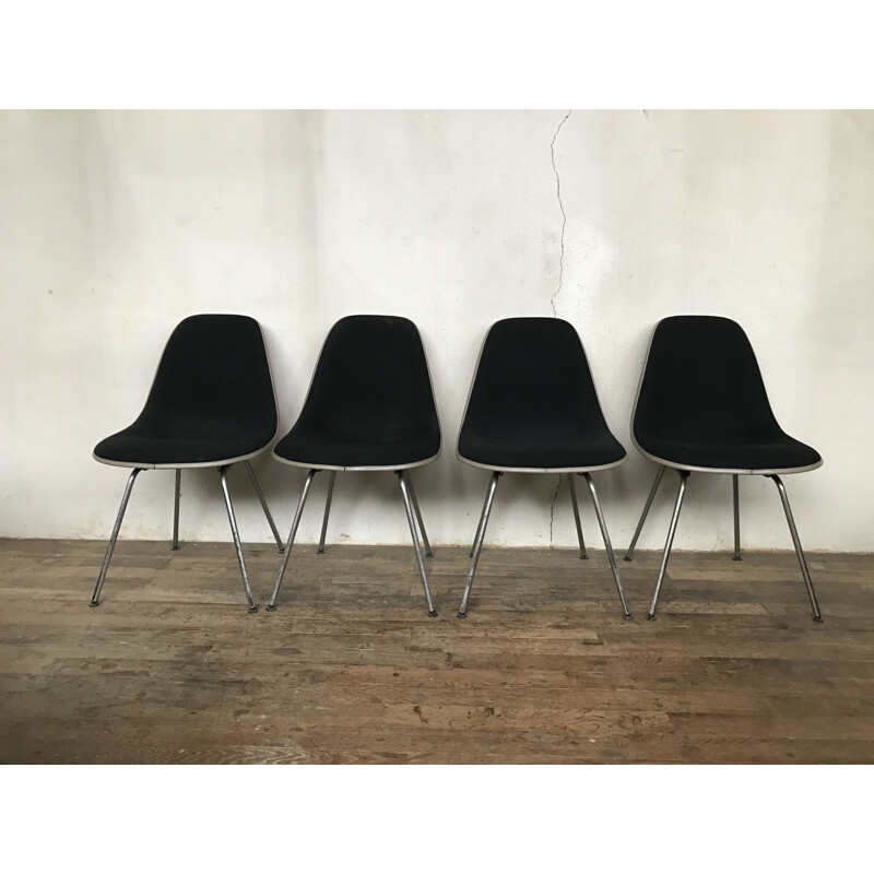 Set of 4 vintage chairs dsx by Charles Eames by Herman Miller 1970