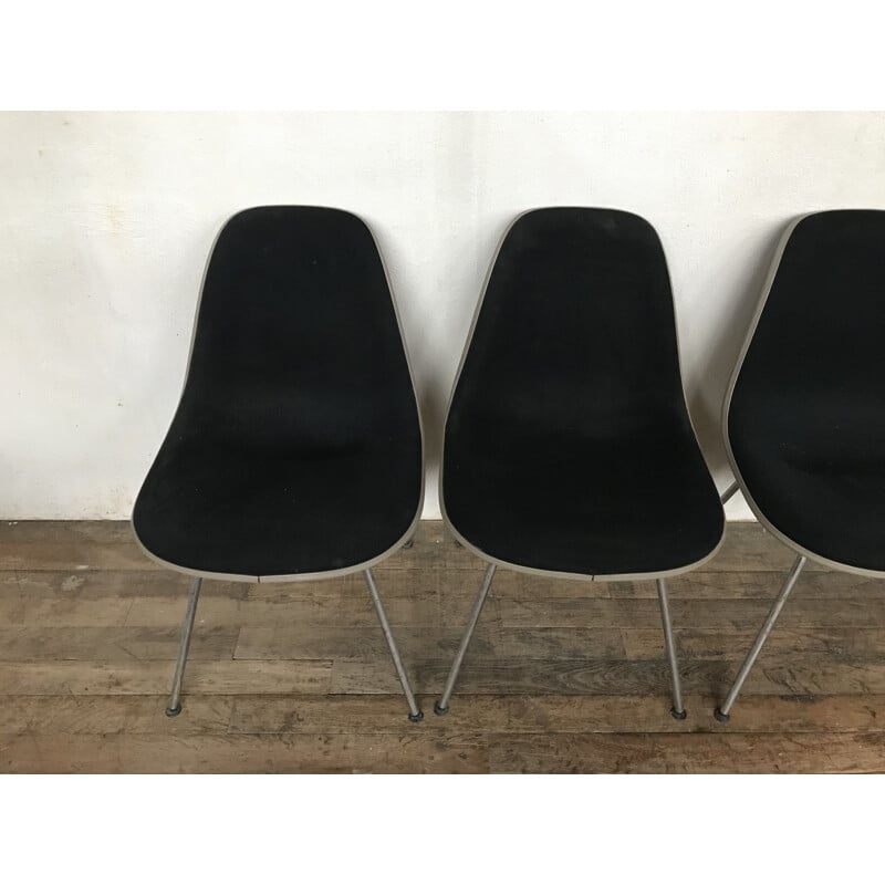 Série de 4 chaises vintage dsx by Charles Eames par Herman Miller 1970