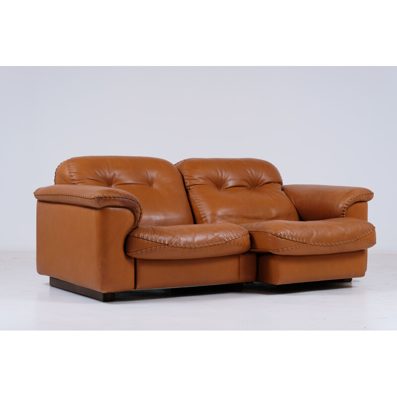 Canapé vintage cuir ajustable 2 places De Sede DS101 