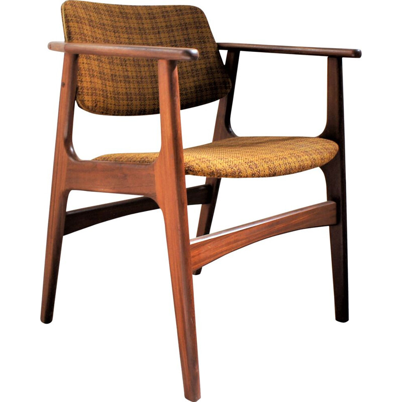 Vintage teak office armchair Erik Kirkegaard Scandinavian