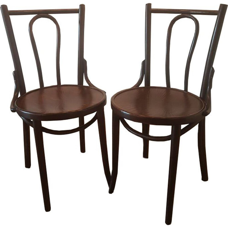 Pair of  vintage dining chairs from ZPM Radomsko, 1930s