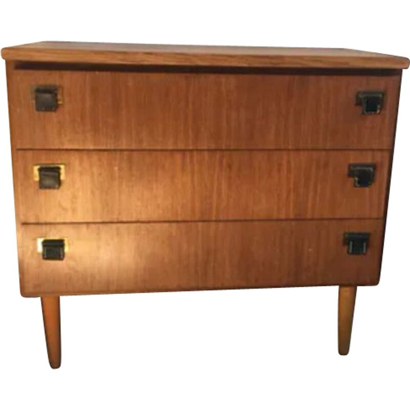 Vintage oakwood chest of drawers, 1950