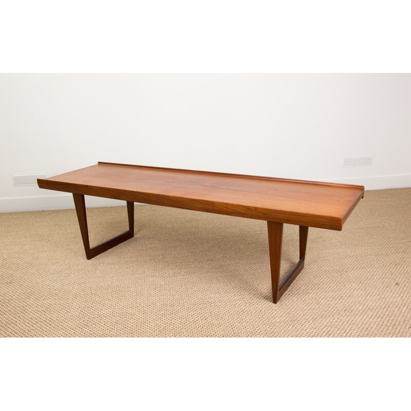 Large vintage Teak Coffee Table by Peter Lovig Nielsen Danish 1960