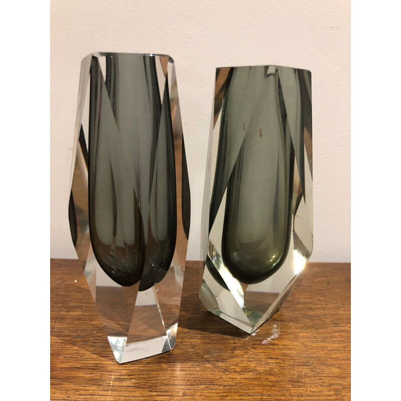 Deux vases vintage d'Alessandro mandruzzato, 1970
