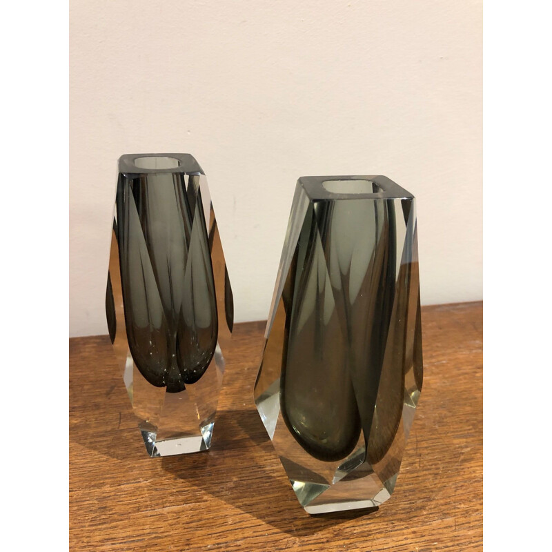 Deux vases vintage d'Alessandro mandruzzato, 1970