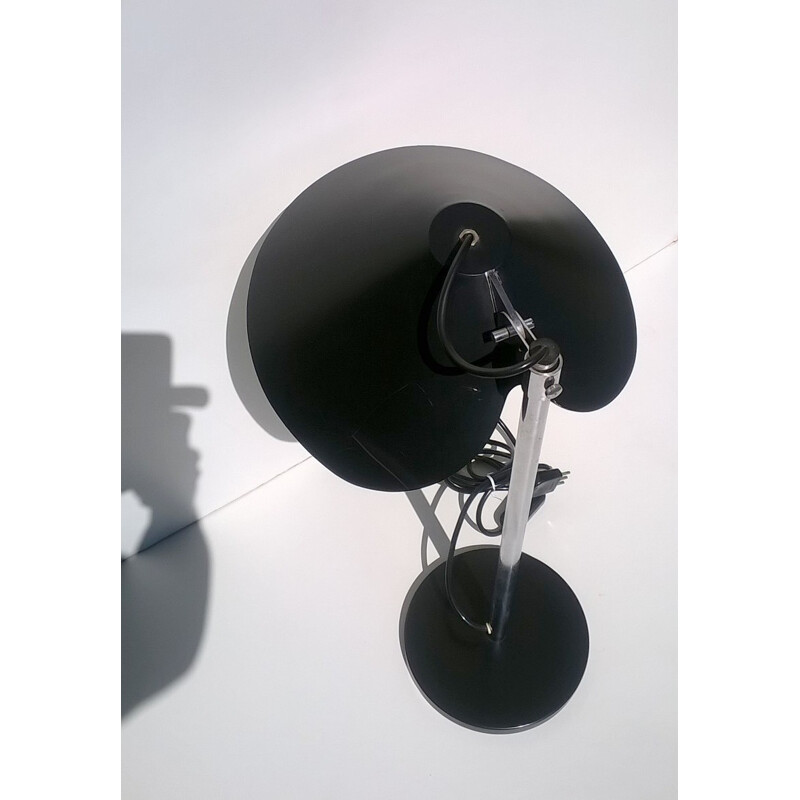 Vintage lamp in black lacquered metal, Italy 1970