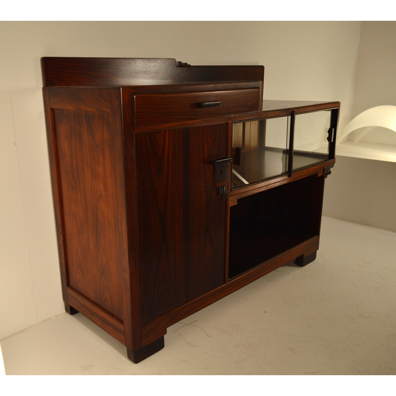 Amsterdam School cabinet in rosewood and ebony wood - 1930s