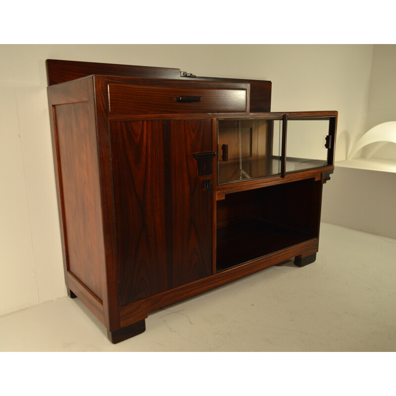 Amsterdam School cabinet in rosewood and ebony wood - 1930s