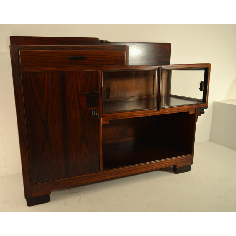 Amsterdam School cabinet in rosewood and ebony wood - 1930s