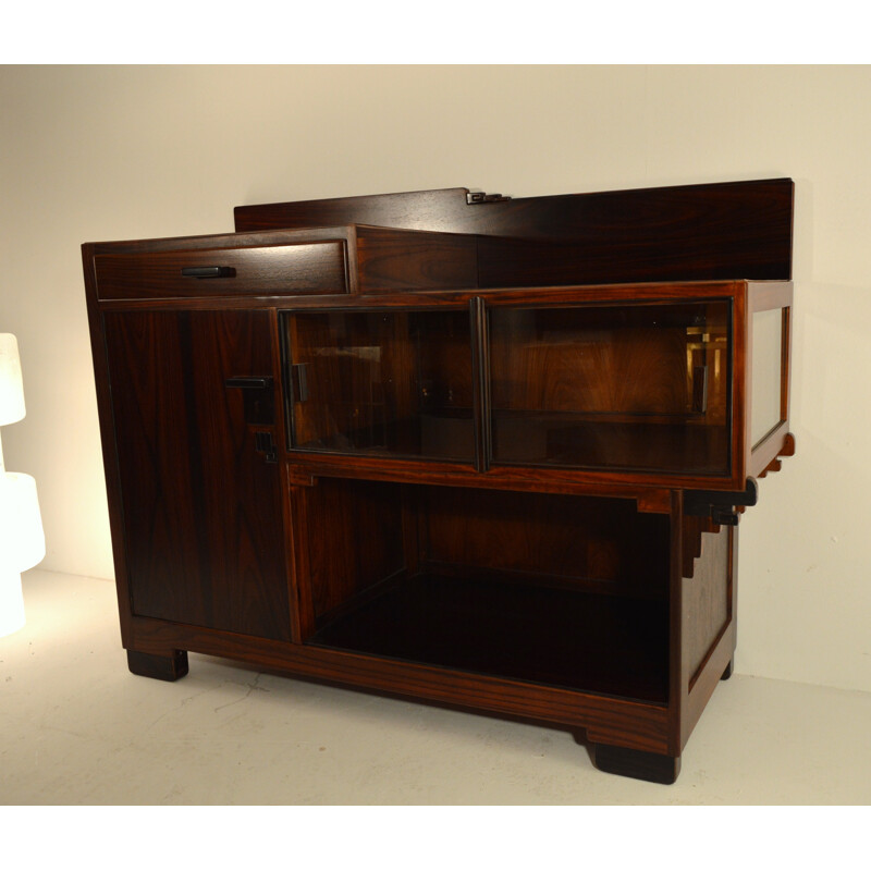 Amsterdam School cabinet in rosewood and ebony wood - 1930s