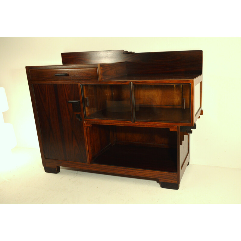 Amsterdam School cabinet in rosewood and ebony wood - 1930s