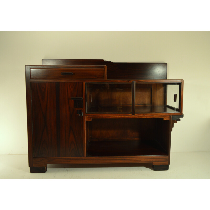 Amsterdam School cabinet in rosewood and ebony wood - 1930s