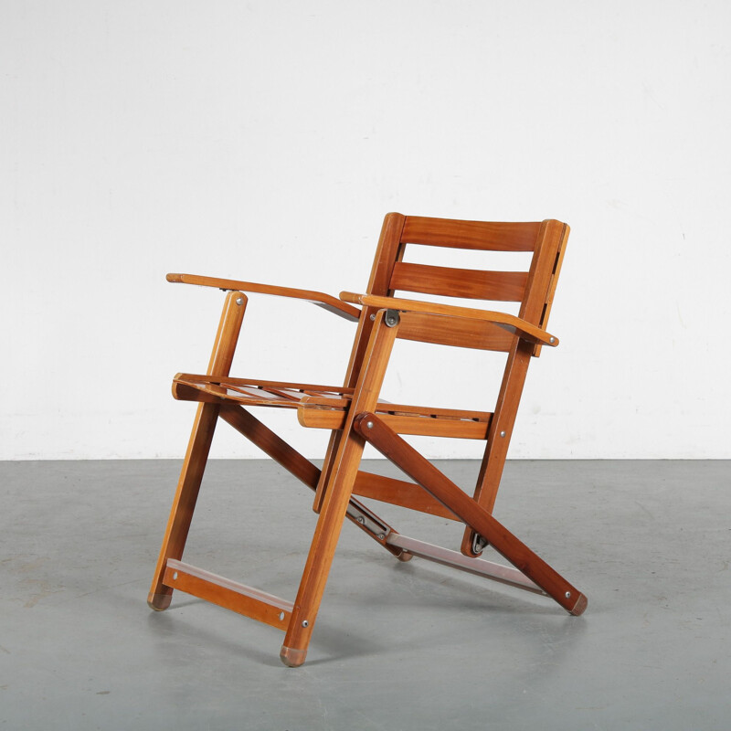 Vintage Folding chair by Ico Parisi for Fratelli Reguitti, Italy 1970s