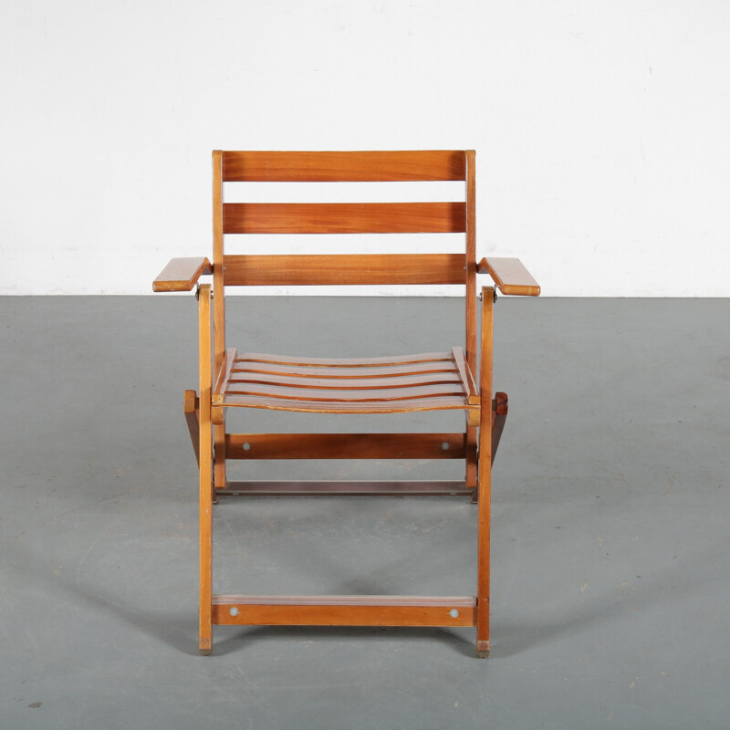 Vintage Folding chair by Ico Parisi for Fratelli Reguitti, Italy 1970s