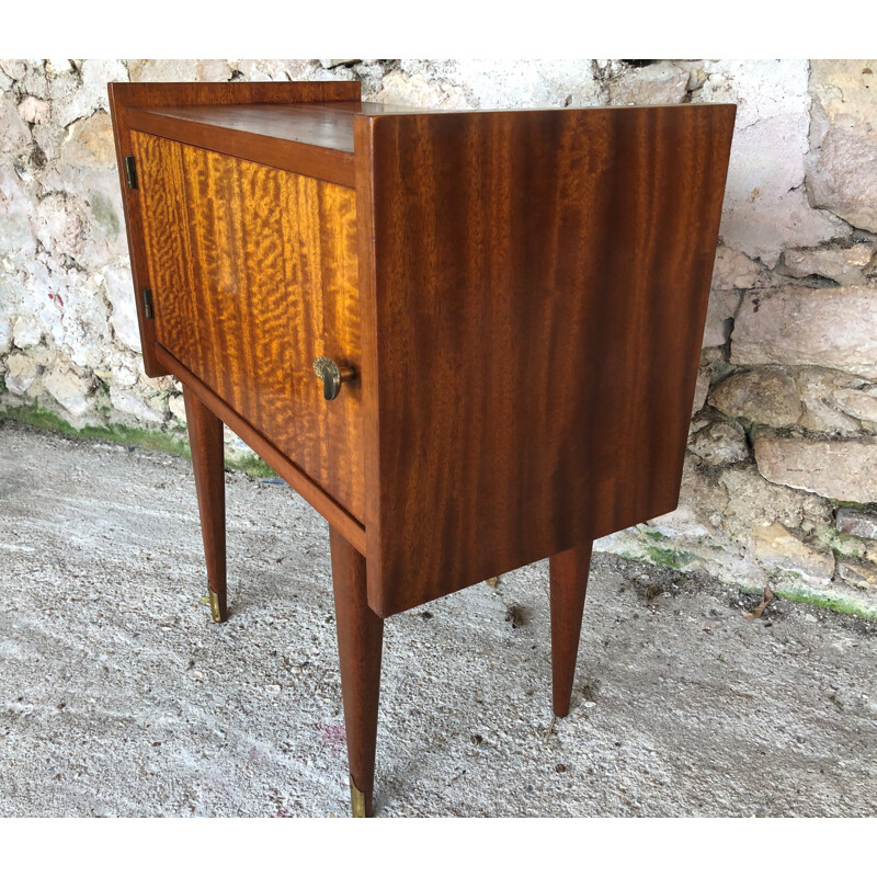 Vintage bedside table, compass feet,1970