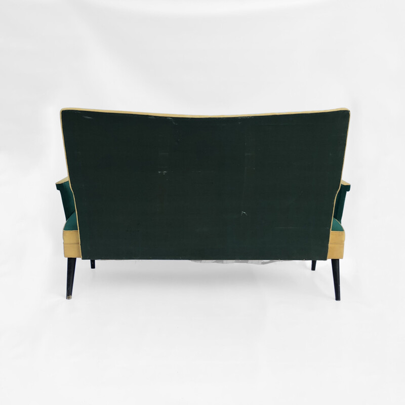 Vintage "Love Seat" bank, op maat gemaakt in Italië 1950