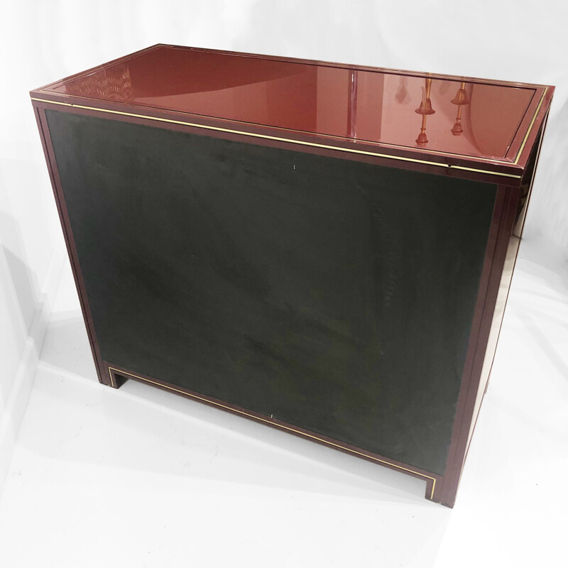 Vintage glass Acrylic Small cabinet by Pierre Vandel