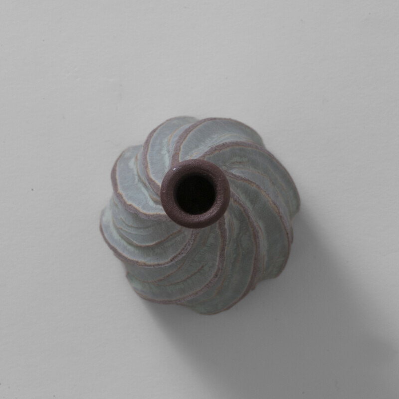 Vintage twist vase,Studio pottery England, 1960s