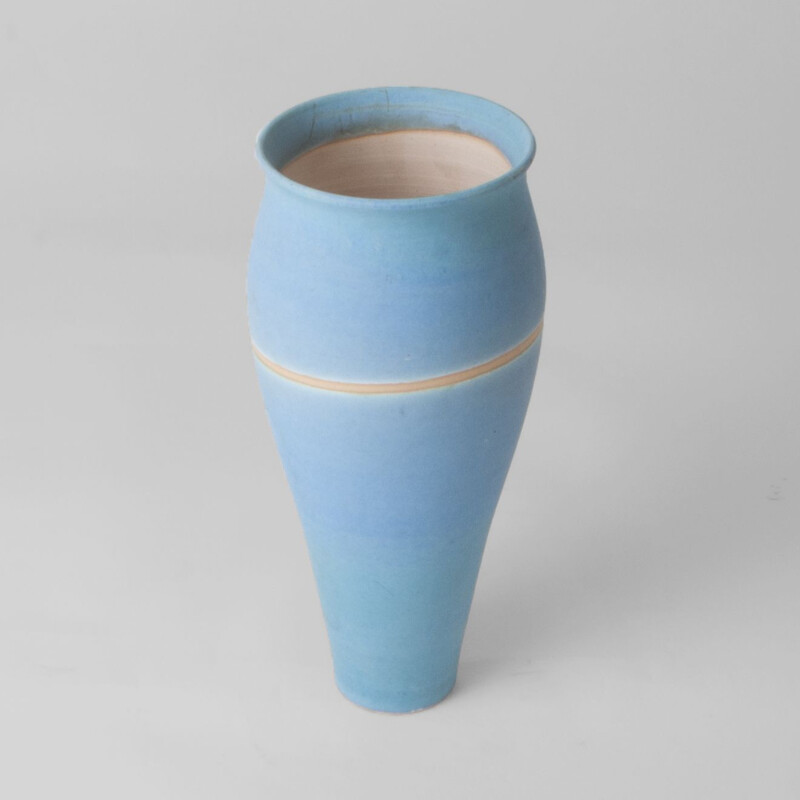 Vase de poterie vintage de grand atelier, Angleterre, 1960