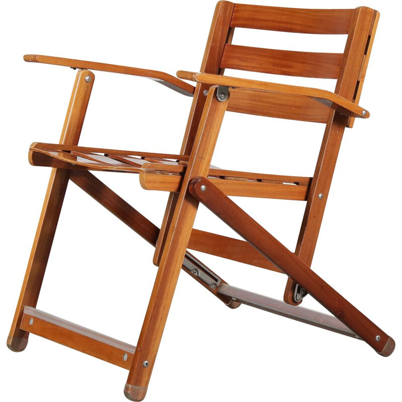 Vintage Folding chair by Ico Parisi for Fratelli Reguitti, Italy 1970s