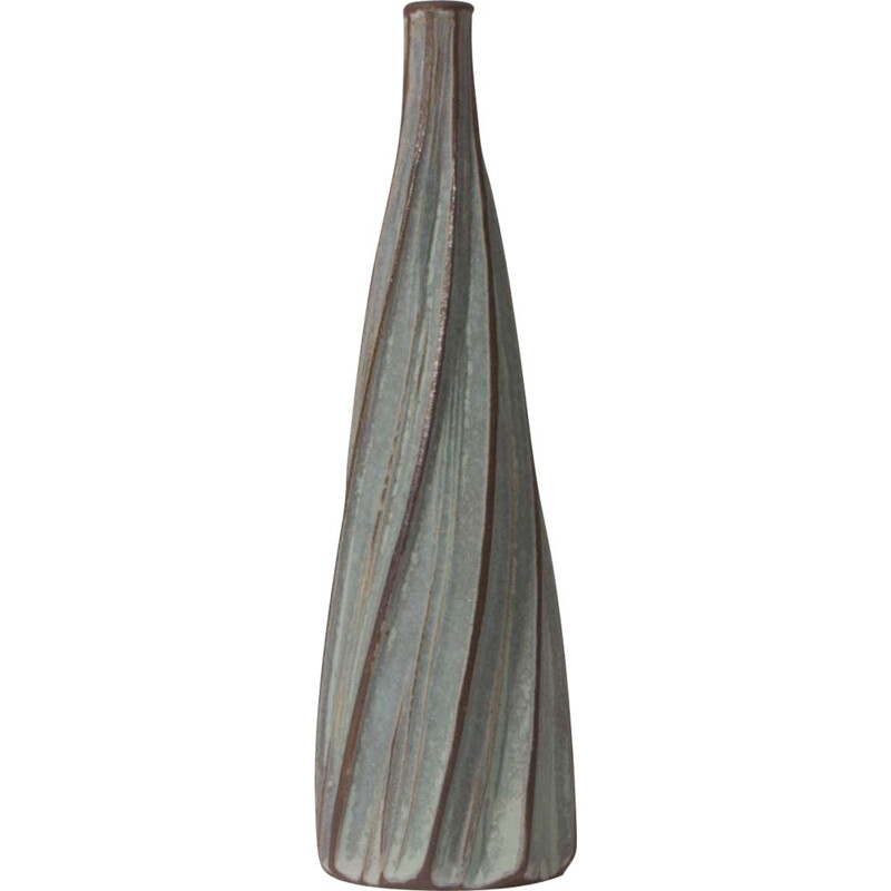 Vintage twist vase,Studio pottery England, 1960s