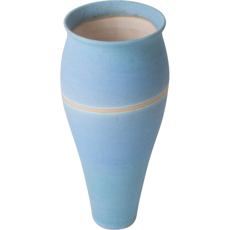 Vase de poterie vintage de grand atelier, Angleterre, 1960