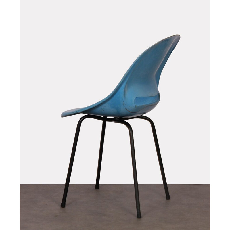 Vintage blue chair by Miroslav Navratil for Vertex, 1959