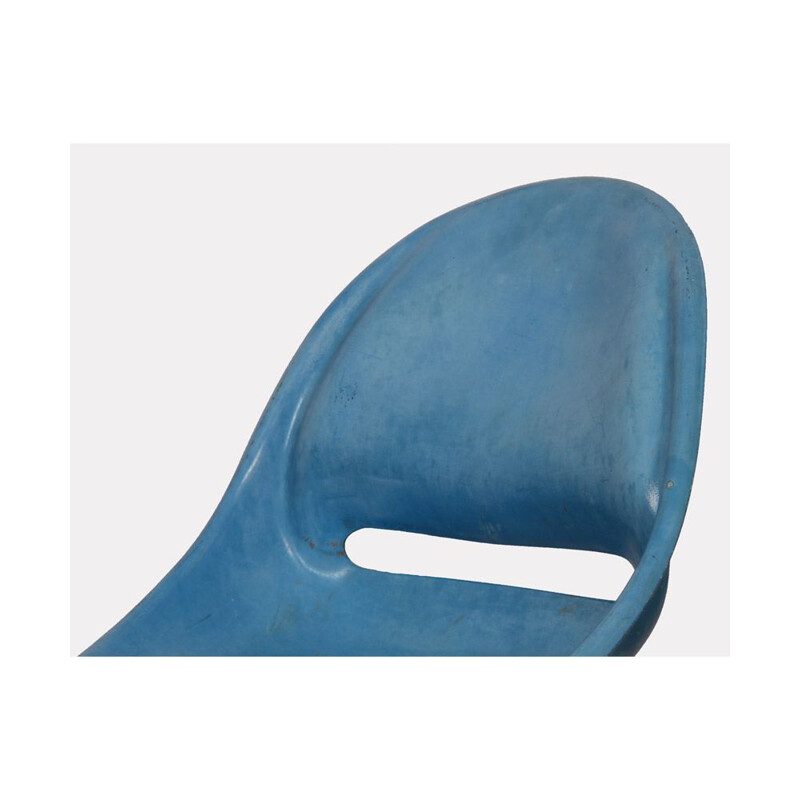Chaise vintage bleue par Miroslav Navratil pour Vertex, 1959