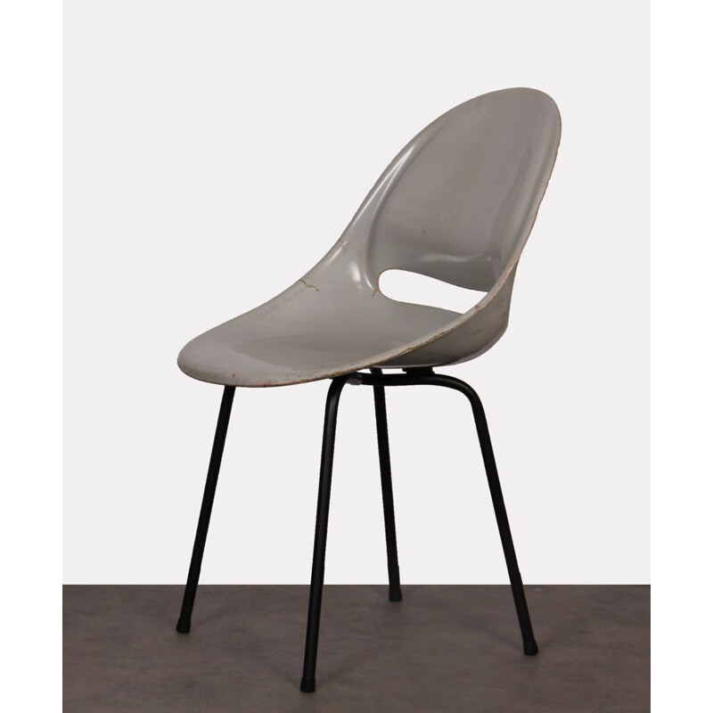 Chaise vintage grise par Miroslav Navratil pour Vertex, 1959