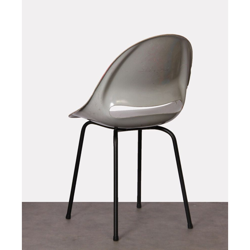 Vintage grijze stoel van Miroslav Navratil voor Vertex, 1959