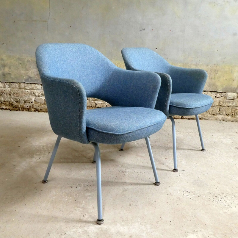 Paire de fauteuils Conférence vintage de Eero Saarinen pour Knoll 1960