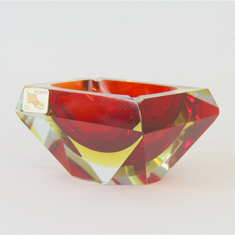 Vintage Murano Glass Ashtray by Alessandro Mandruzzato, 1960