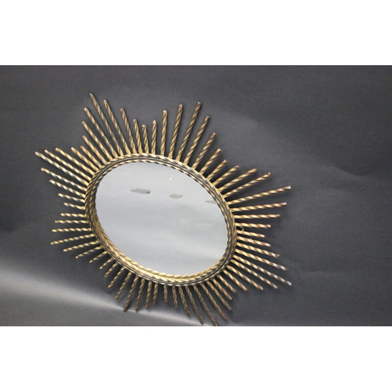 Vintage Sun Mirror with metal pens  French 