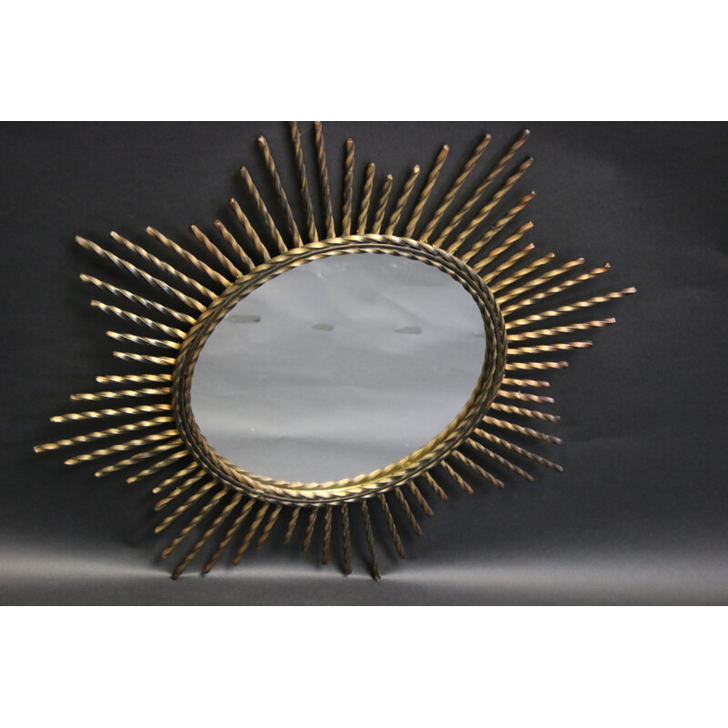 Vintage Sun Mirror with metal pens  French 