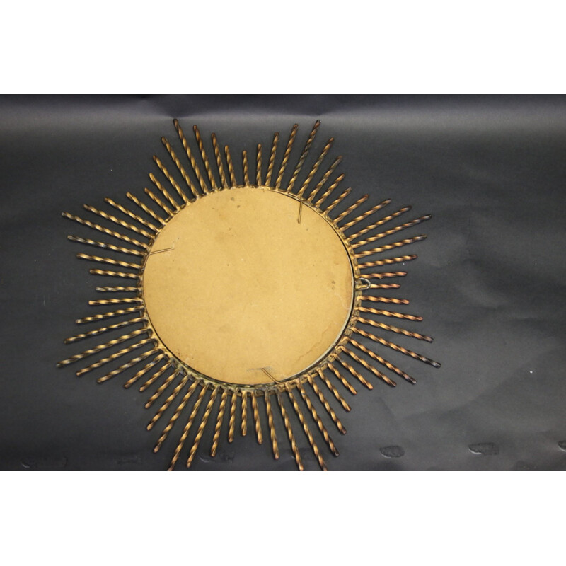 Miroir soleil vintage avec stylos en métal français 