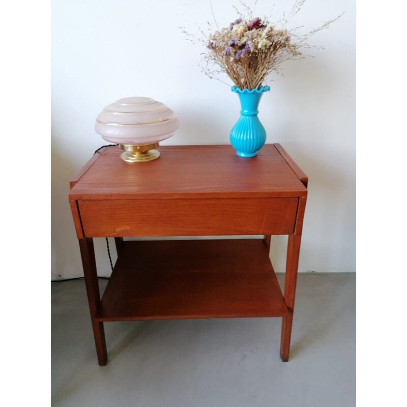 Vintage bedside table end of sofa 1970