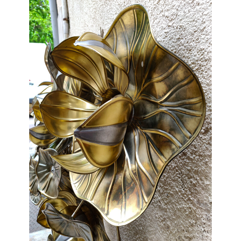 Vintage wall or ceiling lamp - Fleur de Lotus Henri Fernandez