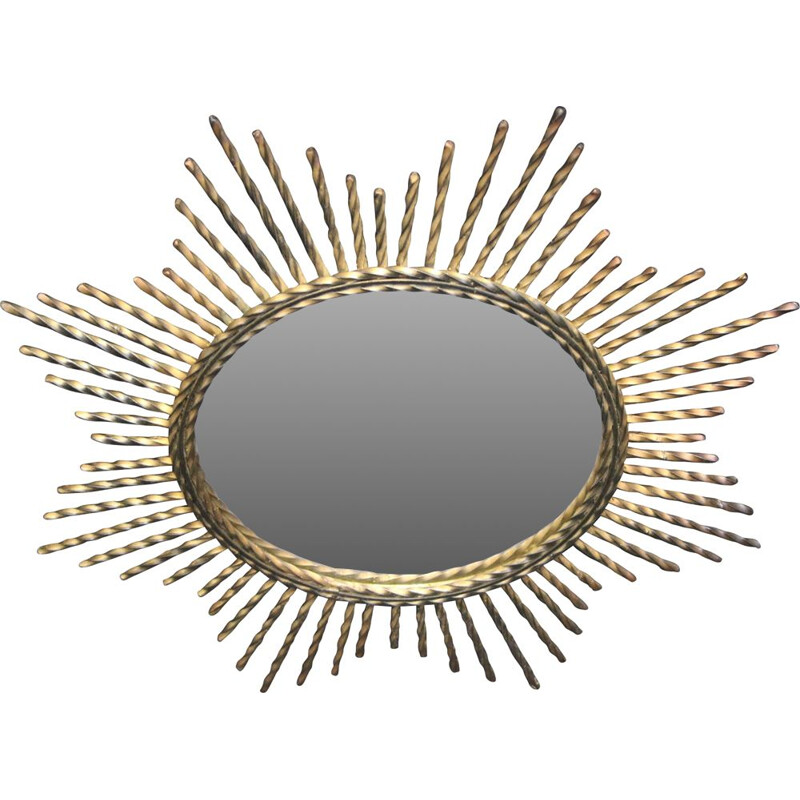 Vintage Sun Mirror with metal pens  French 