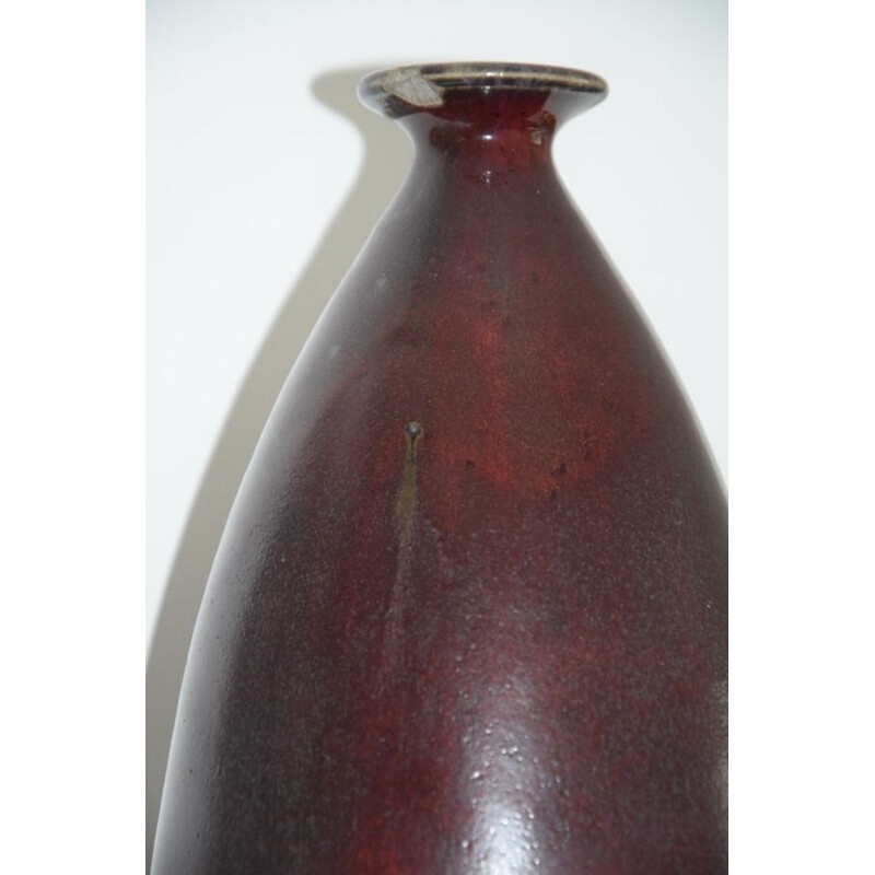 Vintage Vase aus Steingut von Mougin Frères, 1940-1950
