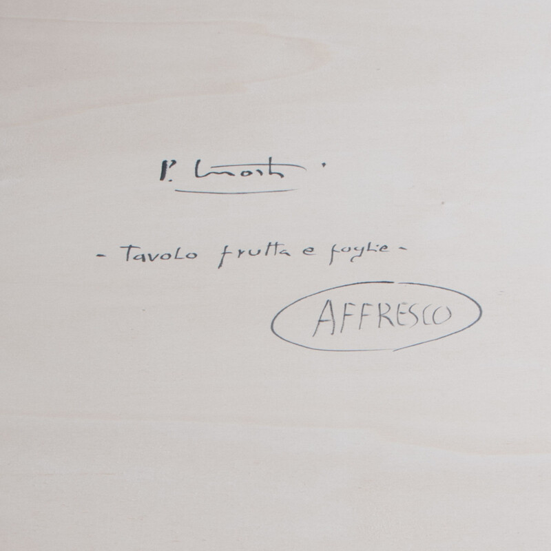 "Tavolo frutte e foglie" vintage de Piero Mosti, 1990